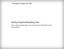 Tablet Screenshot of clarity.bodymindhealing.info